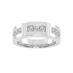 Round Cut Lab Grown Diamond Men's Anniversary Band