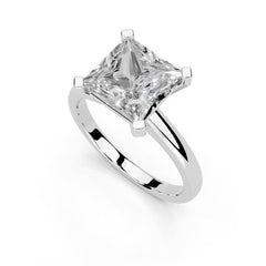 Princess Cut Low Setting Solitaire Lab Grown Diamond Engagement Ring (2.2 mm Band Width) – Ready to Ship | 1.00 CT