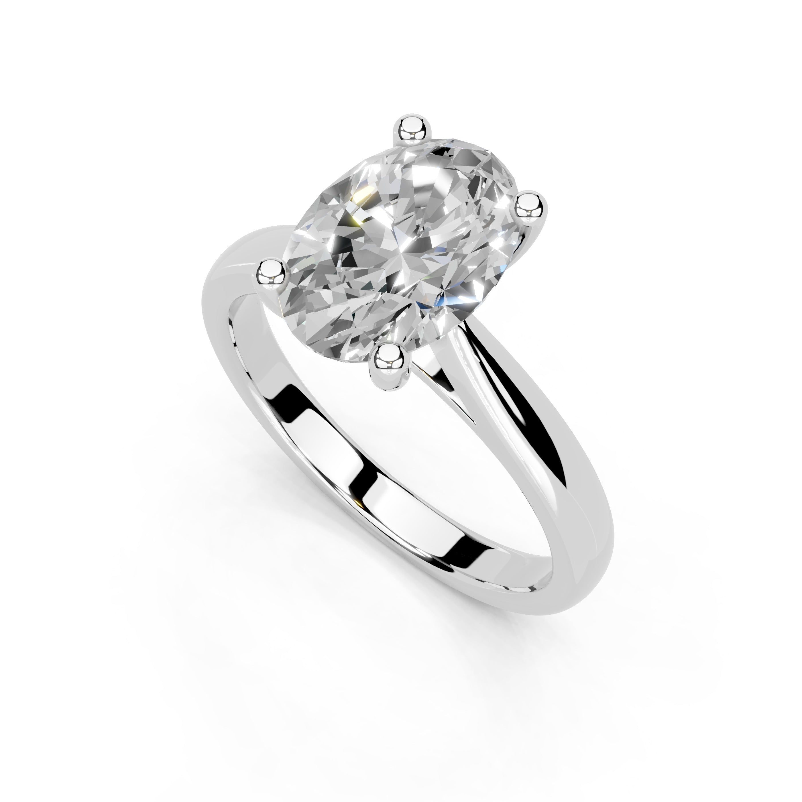 Anillo de compromiso con diamante cultivado en laboratorio