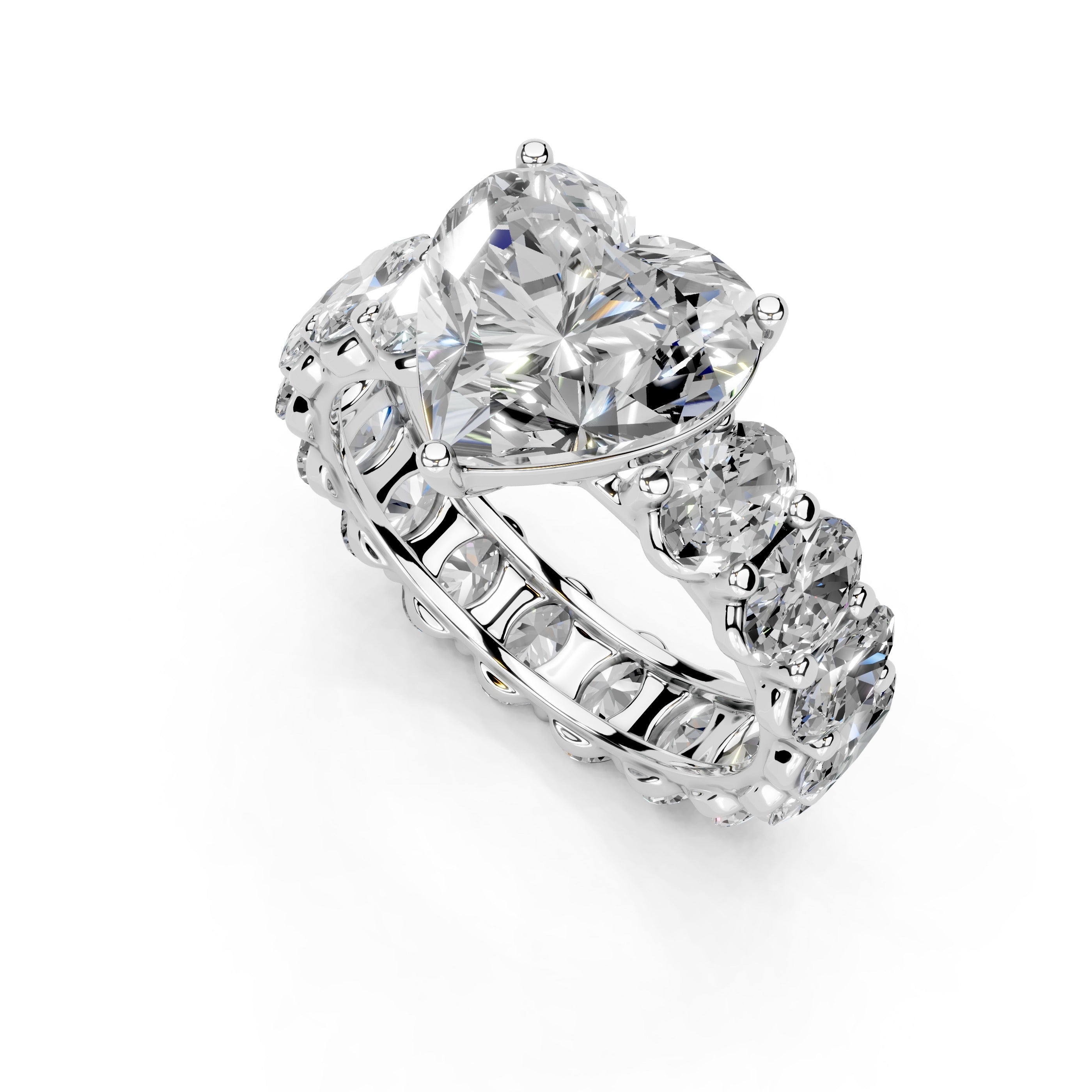 Heart Cut Fancy Lab Grown Diamond Engagement Ring – DIAMOND DOMAIN