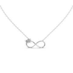 Pave Inifinity Shape round cut 0.25 Cttw Lab Grown Diamond Pendant