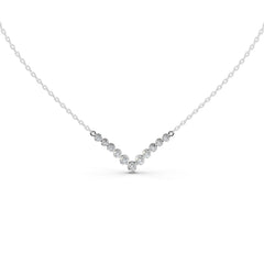 V shaped Round Cut 1.96 Cttw Lab Grown Diamond Pendant