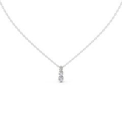 Three Stone Round Cut 1.01 Cttw Lab Grown Diamond Pendant