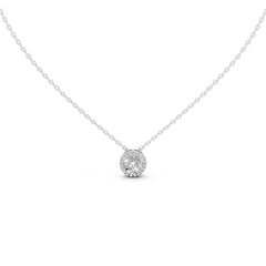 Fancy Halo Round Cut 2.38 Cttw Lab Grown Diamond Pendant