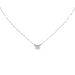 Butterfly Shaped Round Cut 0.24 Cttw Lab Grown Diamond Pendant