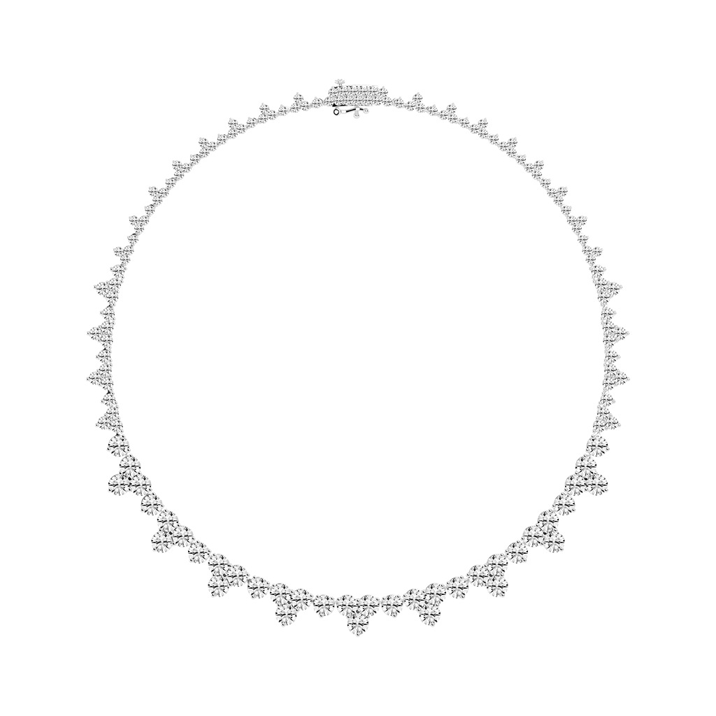 Lab grown diamond tennis necklaces
