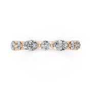Marquise and Round Half Eternity Band lab-grown diamond band in rose gold