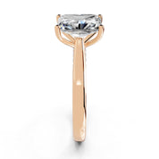Radiant Hidden Pavé Cathedral lab-grown diamond ring in rose gold