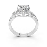 Heart Marquise Side Stone Pavé lab-grown diamond ring in rose gold