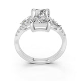Radiant Marquise Side Stone Pavé Lab-Grown Diamond Engagement Ring