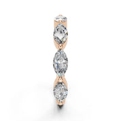 Marquise Marquise Half Eternity Band lab-grown diamond band in rose gold