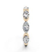 Marquise Marquise Half Eternity Band lab-grown diamond band in yellow gold