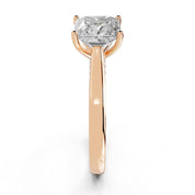 Princess Hidden Pavé Cathedral lab-grown diamond ring in rose gold