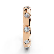 Bezel Station Band lab-grown diamond band in rose gold