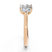 Cushion Hidden Pavé Cathedral lab-grown diamond ring in rose gold