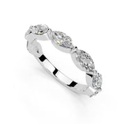 Marquise Marquise Half Eternity Band lab-grown diamond band in white gold / platinum