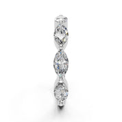 Marquise Marquise Half Eternity Band lab-grown diamond band in white gold / platinum