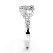 Heart Marquise Side Stone Pavé lab-grown diamond ring in rose gold