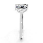 Radiant Hidden Pavé Cathedral lab-grown diamond ring in white gold / platinum