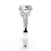Round Marquise Side Stone Pavé lab-grown diamond ring in rose gold