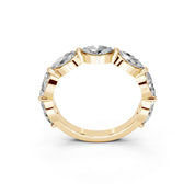 Marquise Marquise Half Eternity Band lab-grown diamond band in yellow gold