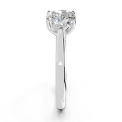 Cushion Hidden Pavé Cathedral lab-grown diamond ring in white gold / platinum