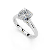 Hidden Pavé Cathedral Lab-Grown Diamond Engagement Ring