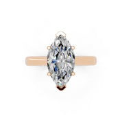 Marquise Hidden Pavé Cathedral lab-grown diamond ring in rose gold