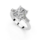 Radiant Tapered Baguette Three-Stone Lab-Grown Diamond Engagement Ring