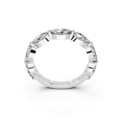 Marquise Marquise Half Eternity Band lab-grown diamond band in white gold / platinum