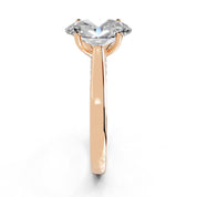 Oval Hidden Pavé Cathedral lab-grown diamond ring in rose gold