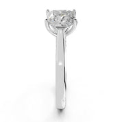 Princess Hidden Pavé Cathedral lab-grown diamond ring in white gold / platinum