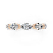 Marquise Marquise Half Eternity Band lab-grown diamond band in rose gold