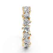 Heart Eternity Band lab-grown diamond band in yellow gold