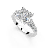 Princess Marquise Side Stone Pavé Lab-Grown Diamond Engagement Ring