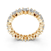 Heart Eternity Band lab-grown diamond band in yellow gold
