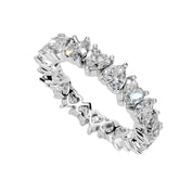 Heart Eternity Band lab-grown diamond band in white gold / platinum