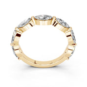 Marquise Marquise Half Eternity Band lab-grown diamond band in yellow gold