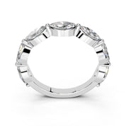 Marquise Marquise Half Eternity Band lab-grown diamond band in white gold / platinum