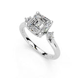 Petite Side Stone Solitaire Lab-Grown Diamond Engagement Ring