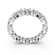 Heart Eternity Band lab-grown diamond band in white gold / platinum