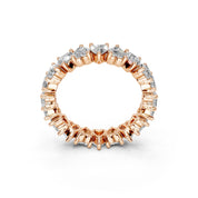 Heart Eternity Band lab-grown diamond band in rose gold
