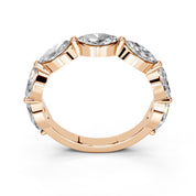 Marquise Marquise Half Eternity Band lab-grown diamond band in rose gold