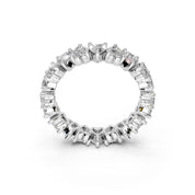 Heart Eternity Band lab-grown diamond band in white gold / platinum