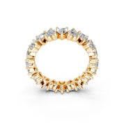 Heart Eternity Band lab-grown diamond band in yellow gold
