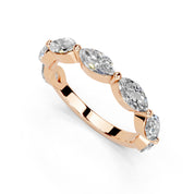 Marquise Marquise Half Eternity Band lab-grown diamond band in rose gold