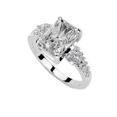 Radiant Marquise Side Stone Pavé Lab-Grown Diamond Engagement Ring