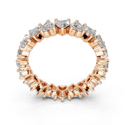 Heart Eternity Band lab-grown diamond band in rose gold
