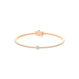 Pear and Round Cut Lab Grown Diamond Tennis Bracelet