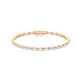Emerald Cut Lab Grown Diamond Tennis Bracelet